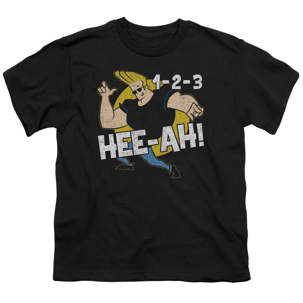Johnny Bravo 123 Kids Youth T Shirt Black Officially Licensed