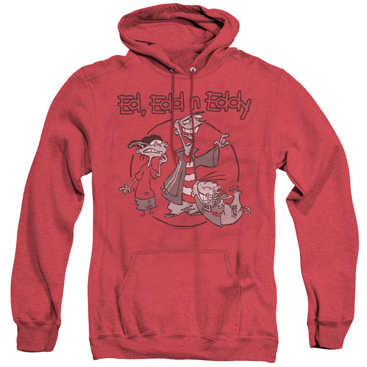 Ed Edd N Eddy Gang Heather Mens Hoodie Red Officially Licensed