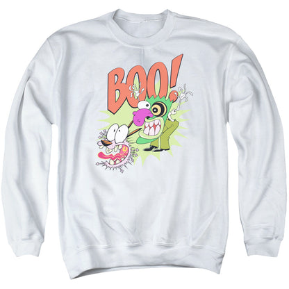 Courage The Cowardly Dog Stupid Dog Mens Crewneck Sweatshirt White Officially Licensed