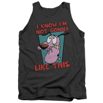 Courage The Cowardly Dog Not Gonna Like Mens Tank Top Shirt Charcoal Officially Licensed