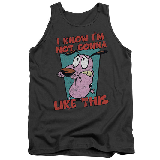 Courage The Cowardly Dog Not Gonna Like Mens Tank Top Shirt Charcoal Officially Licensed