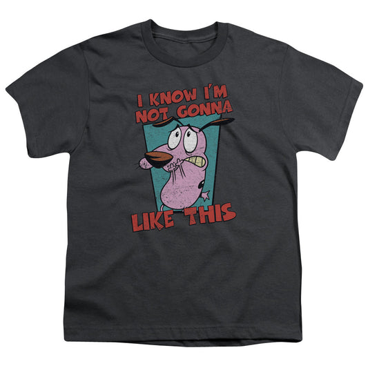 Courage the Cowardly Dog Not Gonna Like Kids Youth T Shirt Charcoal Officially Licensed