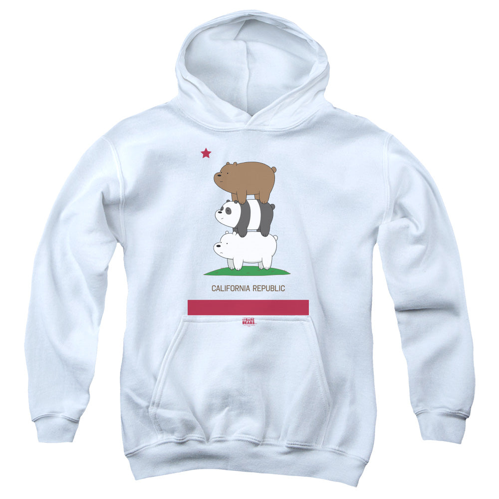 We Bare Bears Cali Stack Kids Youth Hoodie White Officially Licensed