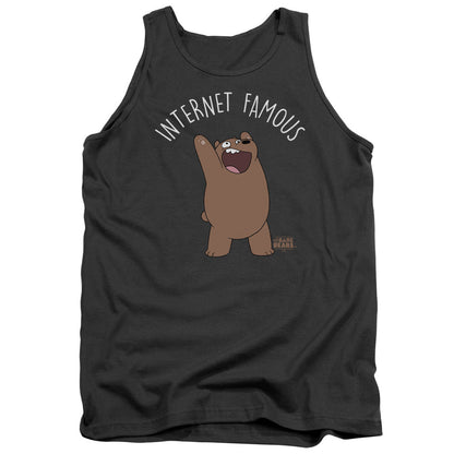 We Bare Bears Internet Famous Mens Tank Top Shirt Charcoal Officially Licensed