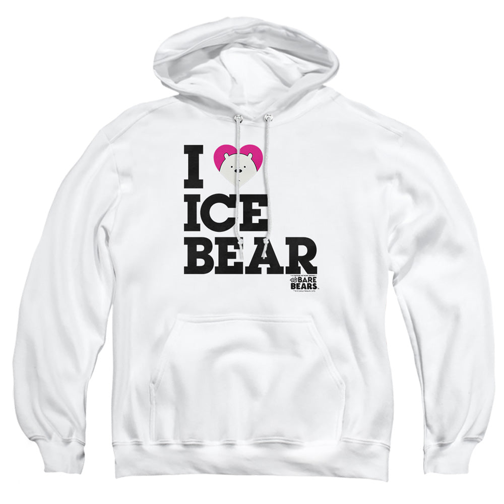 We Bare Bears Heart Ice Bear Mens Hoodie White Officially Licensed