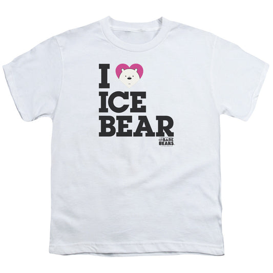 We Bare Bears Heart Ice Bear Kids Youth T Shirt White Officially Licensed