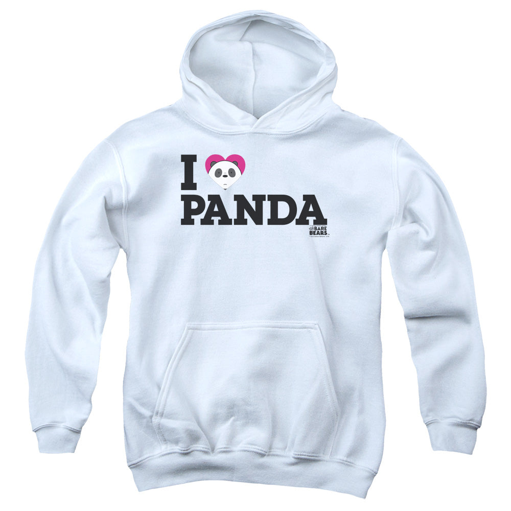 We Bare Bears Heart Panda Kids Youth Hoodie White Officially Licensed