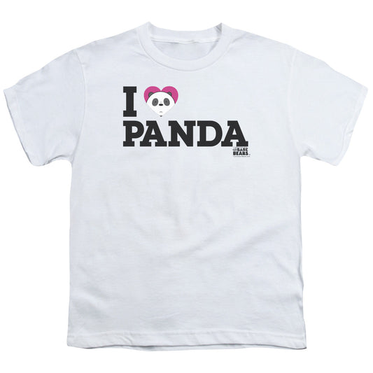 We Bare Bears Heart Panda Kids Youth T Shirt White Officially Licensed