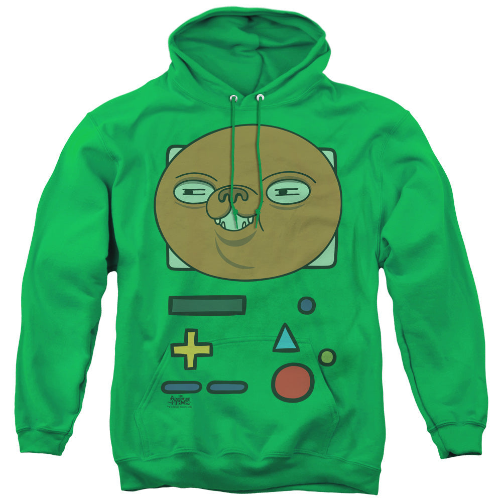 Adventure Time Bmo Mask Mens Hoodie Kelly Green Officially Licensed