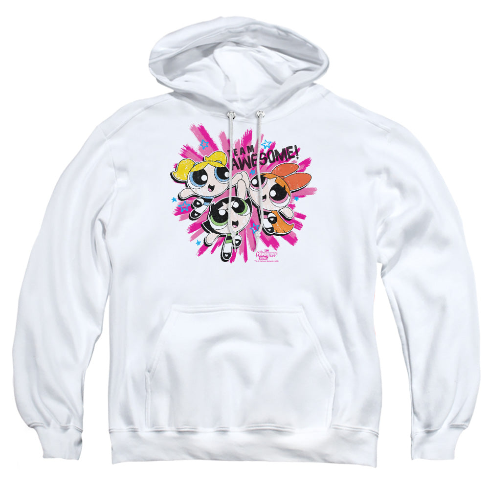 Powerpuff Girls Team Awesome Mens Hoodie White Officially Licensed