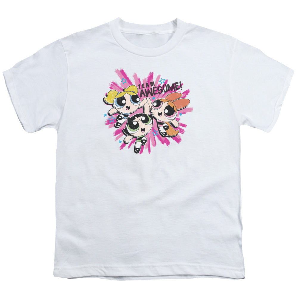 Powerpuff Girls Team Awesome Kids Youth T Shirt White Officially Licensed