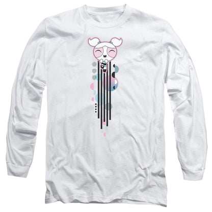 Powerpuff Girls Bubbles Streak Mens Long Sleeve Shirt White Officially Licensed
