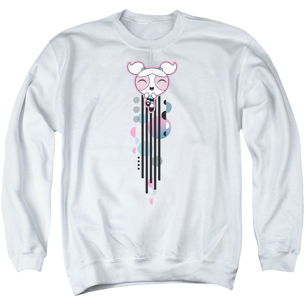 Powerpuff Girls Bubbles Streak Mens Crewneck Sweatshirt White Officially Licensed