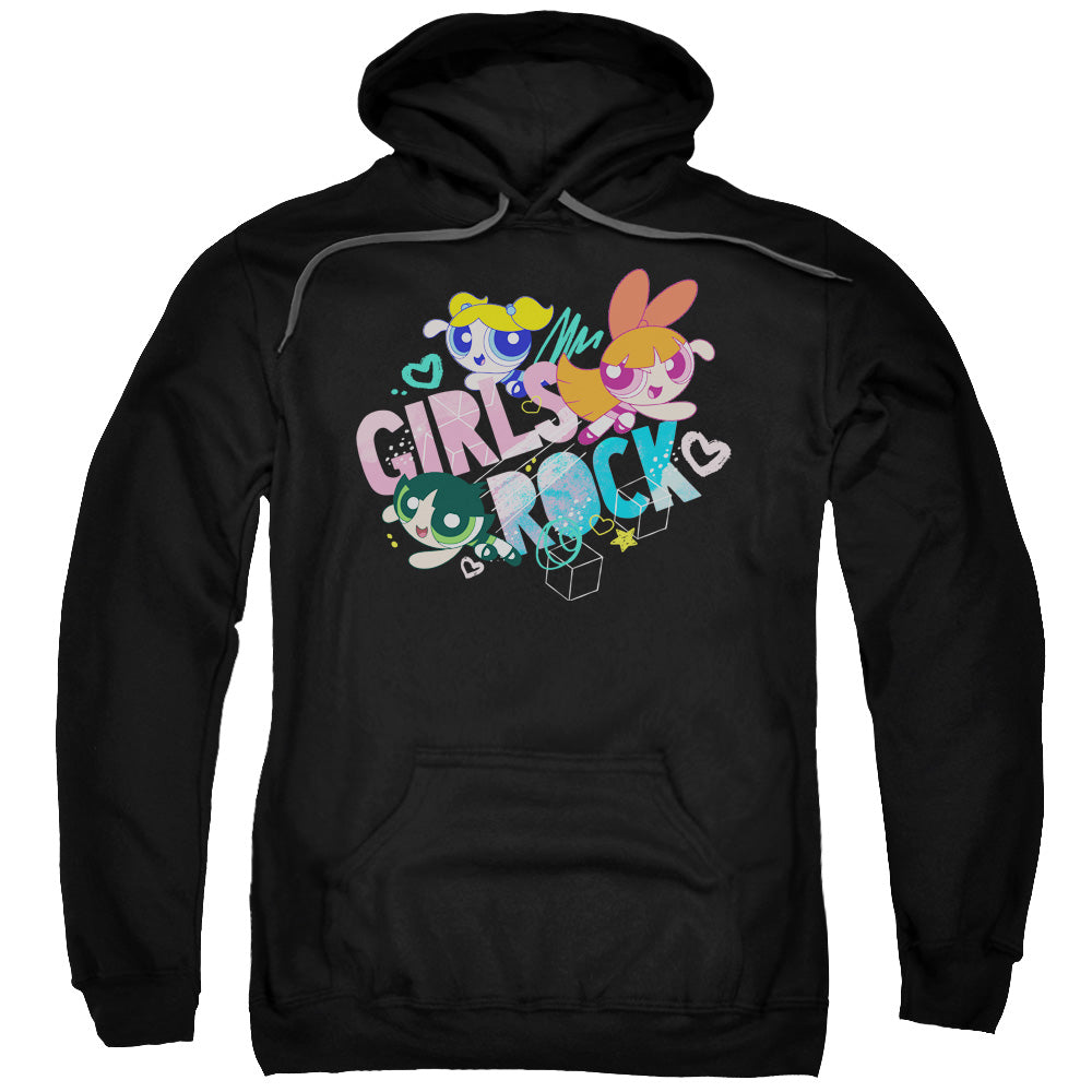 Powerpuff Girls Girls Rock Mens Hoodie Black Officially Licensed