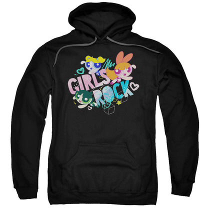Powerpuff Girls Girls Rock Mens Hoodie Black Officially Licensed
