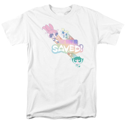 Powerpuff Girls The Day Is Saved Mens T Shirt White Officially Licensed