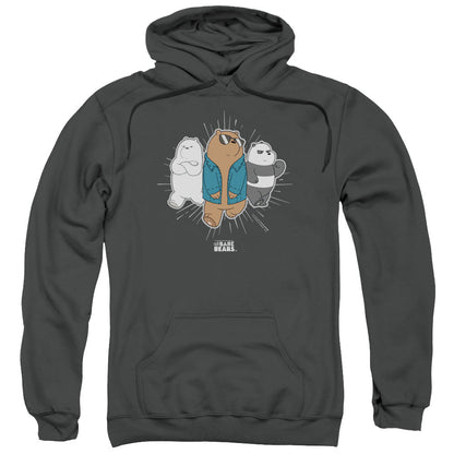 We Bare Bears Jacket Mens Hoodie Charcoal Officially Licensed