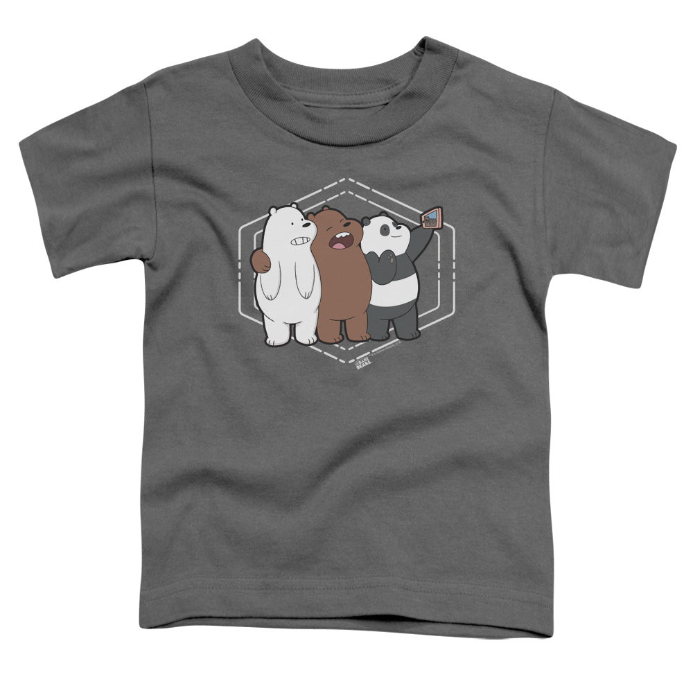 We Bare Bears Selfie Toddler Kids Youth T Shirt Charcoal Officially Licensed