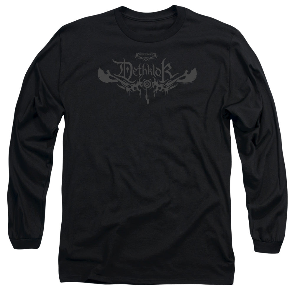 Metalocalypse Dethklok Logo Mens Long Sleeve Shirt Black Officially Licensed