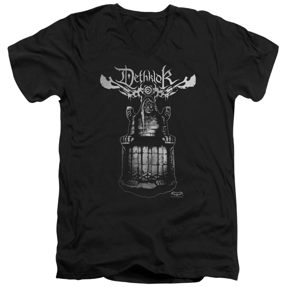 Metalocalypse Statue Mens Slim Fit V Neck T Shirt Black Officially Licensed