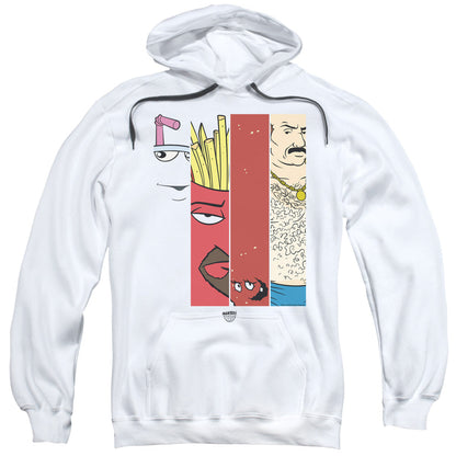 Aqua Teen Hunger Force Group Tiles Mens Hoodie White Officially Licensed