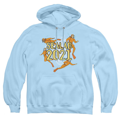 Sealab 2021 Suit Up Mens Hoodie Light Blue Officially Licensed