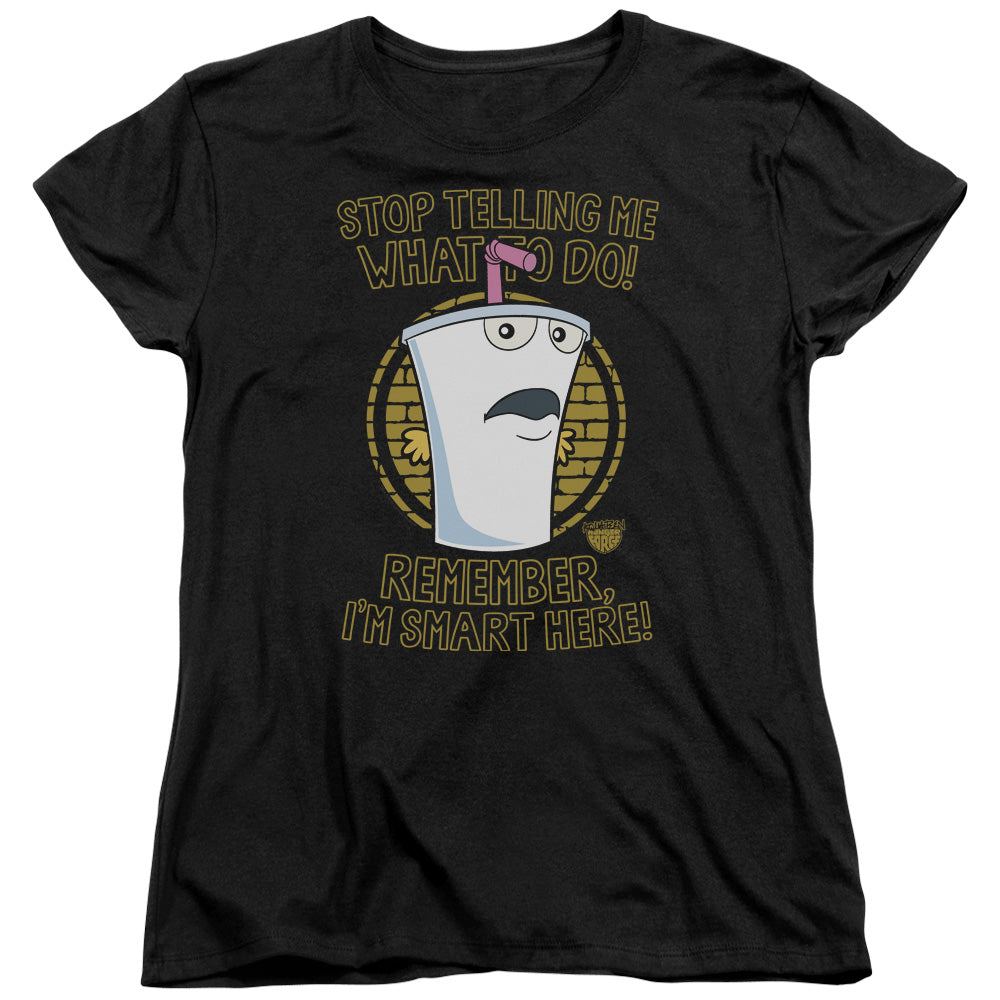Aqua Teen Hunger Force Stop Womens T Shirt Black Officially Licensed