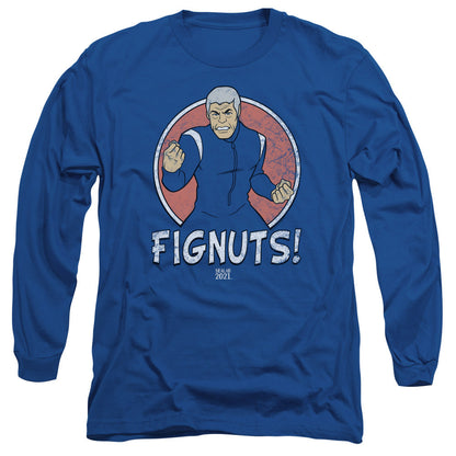 Sealab 2021 Fignuts Mens Long Sleeve Shirt Royal Blue Officially Licensed
