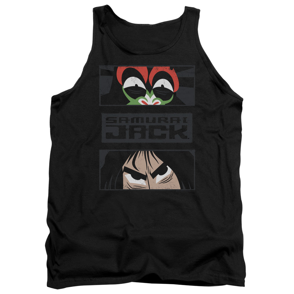 Samurai Jack Stare Down Mens Tank Top Shirt Black Officially Licensed