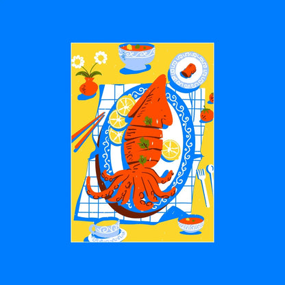 Calamari 99 Piece Mini Jigsaw Puzzle Puzzledly