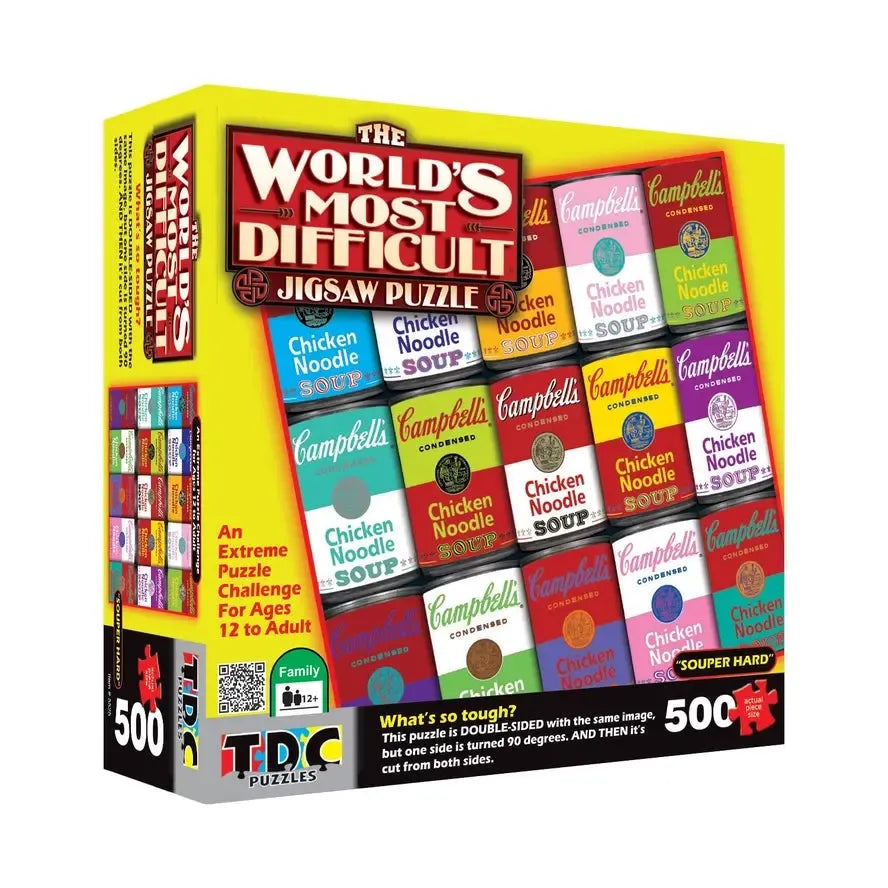 Campbell's Souper Hard 500 Piece Double-Sided Jigsaw Puzzle TDC