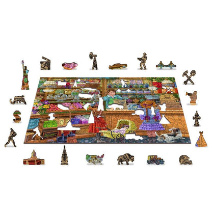 Candy Adventures 400 Piece Wood Jigsaw Puzzle Wooden City