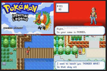 Pokemon Infernal Legends GBA ROM Hack Video Game Gameboy Advance