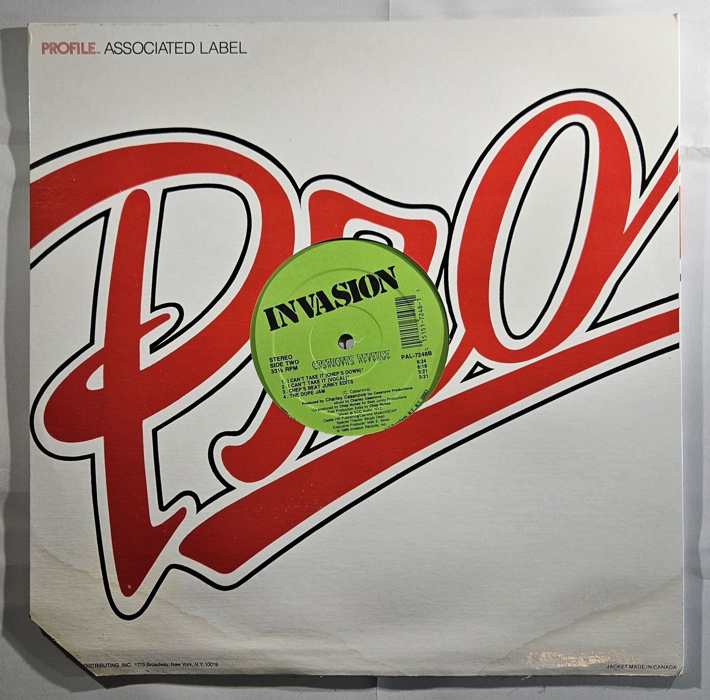 Casanovas Revenge - Let's Work [1989 Used Vinyl Record 12" Single]