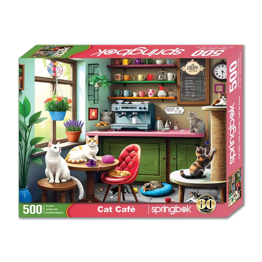 Cat Café 500 Piece Jigsaw Puzzle Springbok