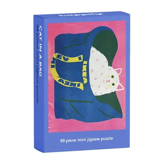 Cat in a Bag 99 Piece Mini Jigsaw Puzzle Happily
