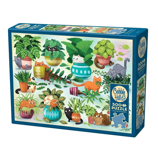 Cats vs Plants 500 Piece Jigsaw Puzzle Cobble Hill