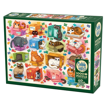 Cats vs Puzzles 1000 Piece Jigsaw Puzzle Cobble Hill