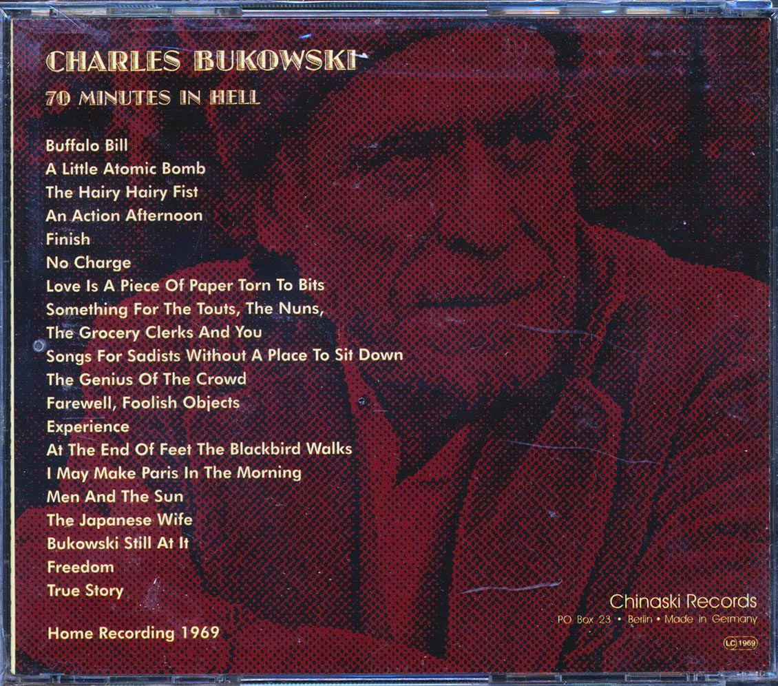 Charles Bukowski - 70 Minutes in Hell [2003 Reissue] [New CD]