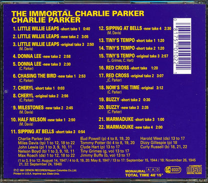 Charlie Parker - The Immortal Charlie Parker [Reissue Remastered Mono] [New CD]
