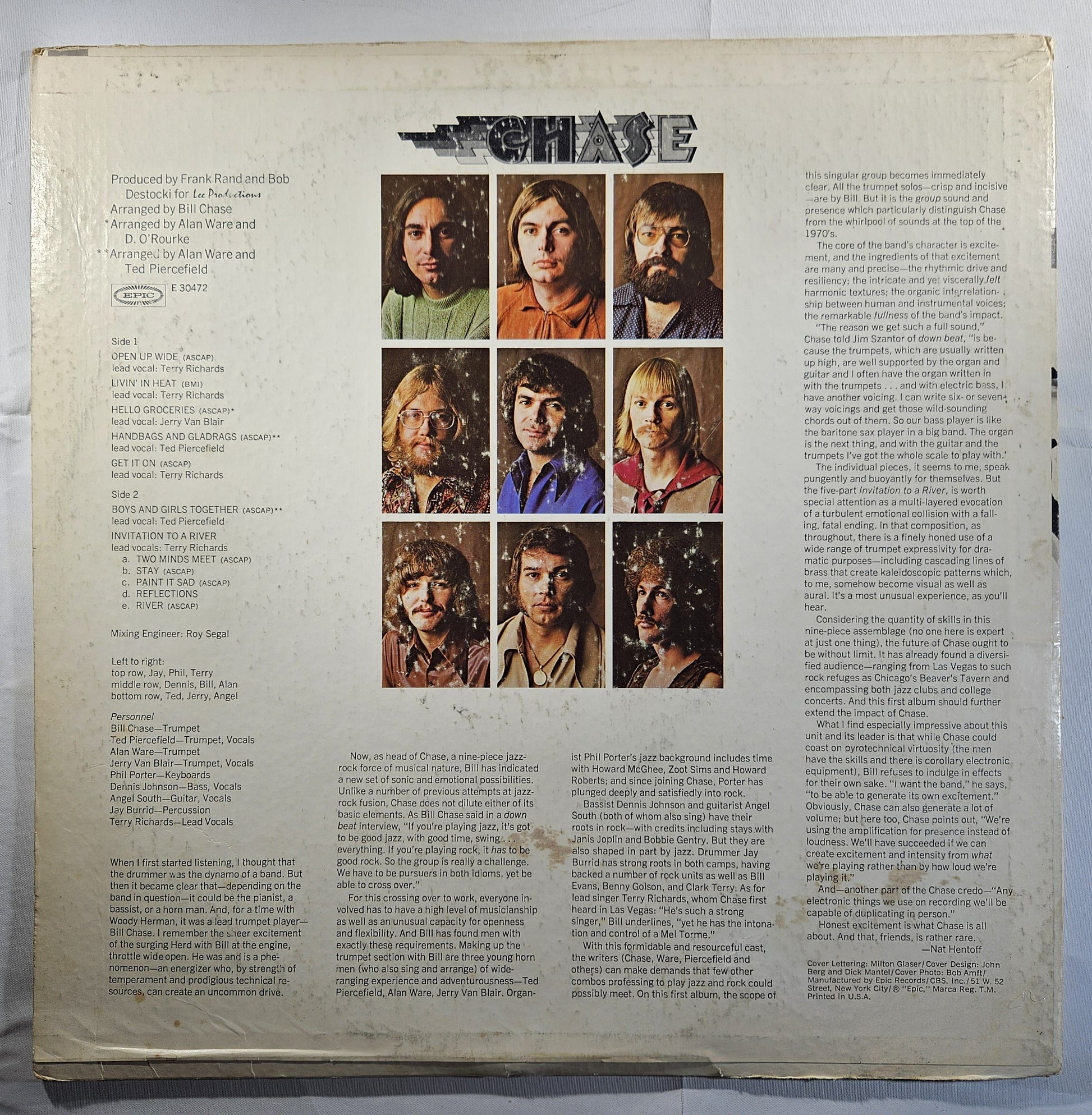 Chase - Chase [1971 Pitman Pressing] [Used Vinyl Record LP]