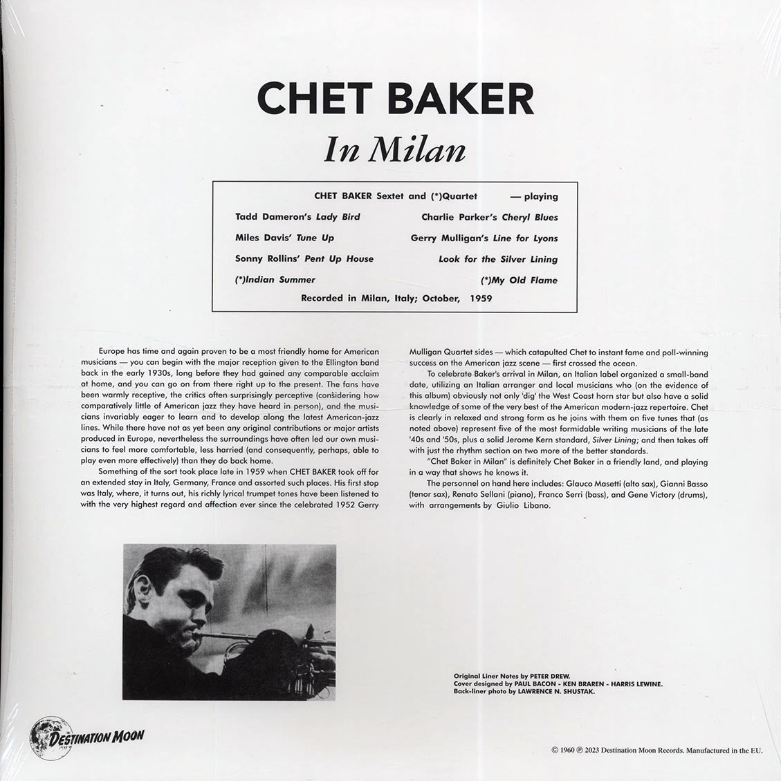 Chet Baker - In Milan [2024 Limited Clear Numbered] [New Vinyl Record LP]