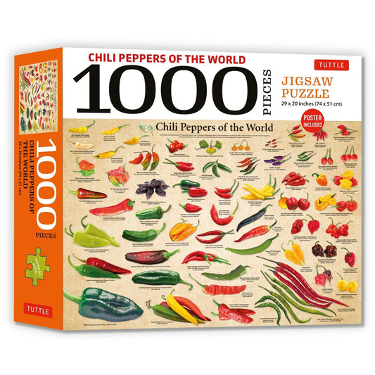 Chili Peppers of the World 1000 Piece Jigsaw Puzzle Tuttle
