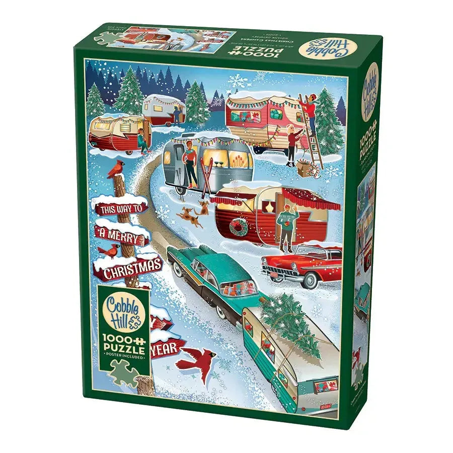 Christmas Campers 1000 Piece Jigsaw Puzzle Cobble Hill