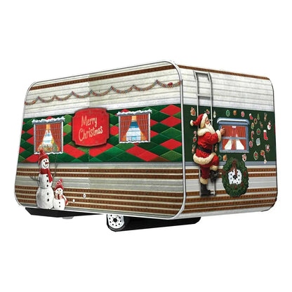 Christmas Camping Trailer 550 Piece Jigsaw Puzzle in Tin Eurographics