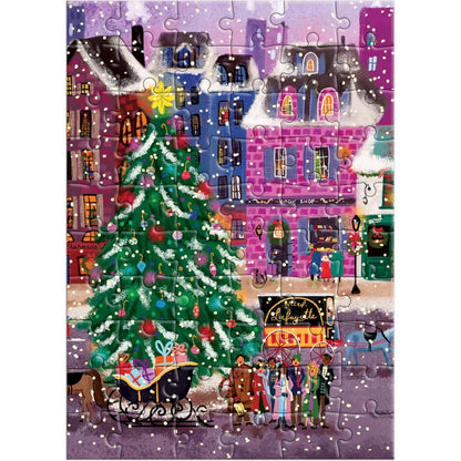 Christmas in the Square Greeting Card 60 Piece Jigsaw Puzzle Galison