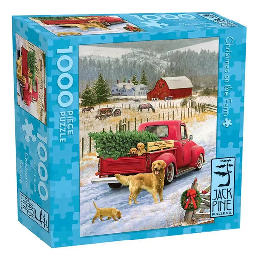 Christmas on the Farm 1000 Piece Jigsaw Puzzle Jack Pine