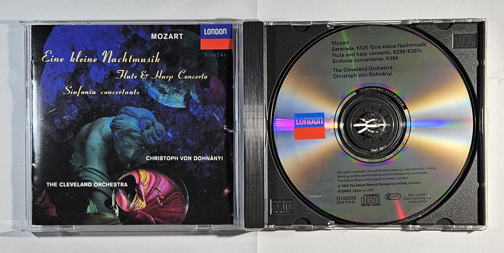 Christoph von Dohnányi - Mozart: Eine Kleine Nachtmusik - Flute & Harp Concerto - Sinfonia Concertante [1994 Club Edition] [Used CD]