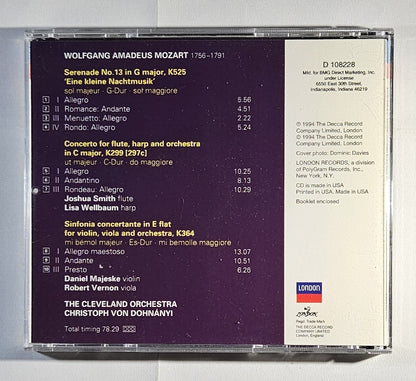 Christoph von Dohnányi - Mozart: Eine Kleine Nachtmusik - Flute & Harp Concerto - Sinfonia Concertante [1994 Club Edition] [Used CD]