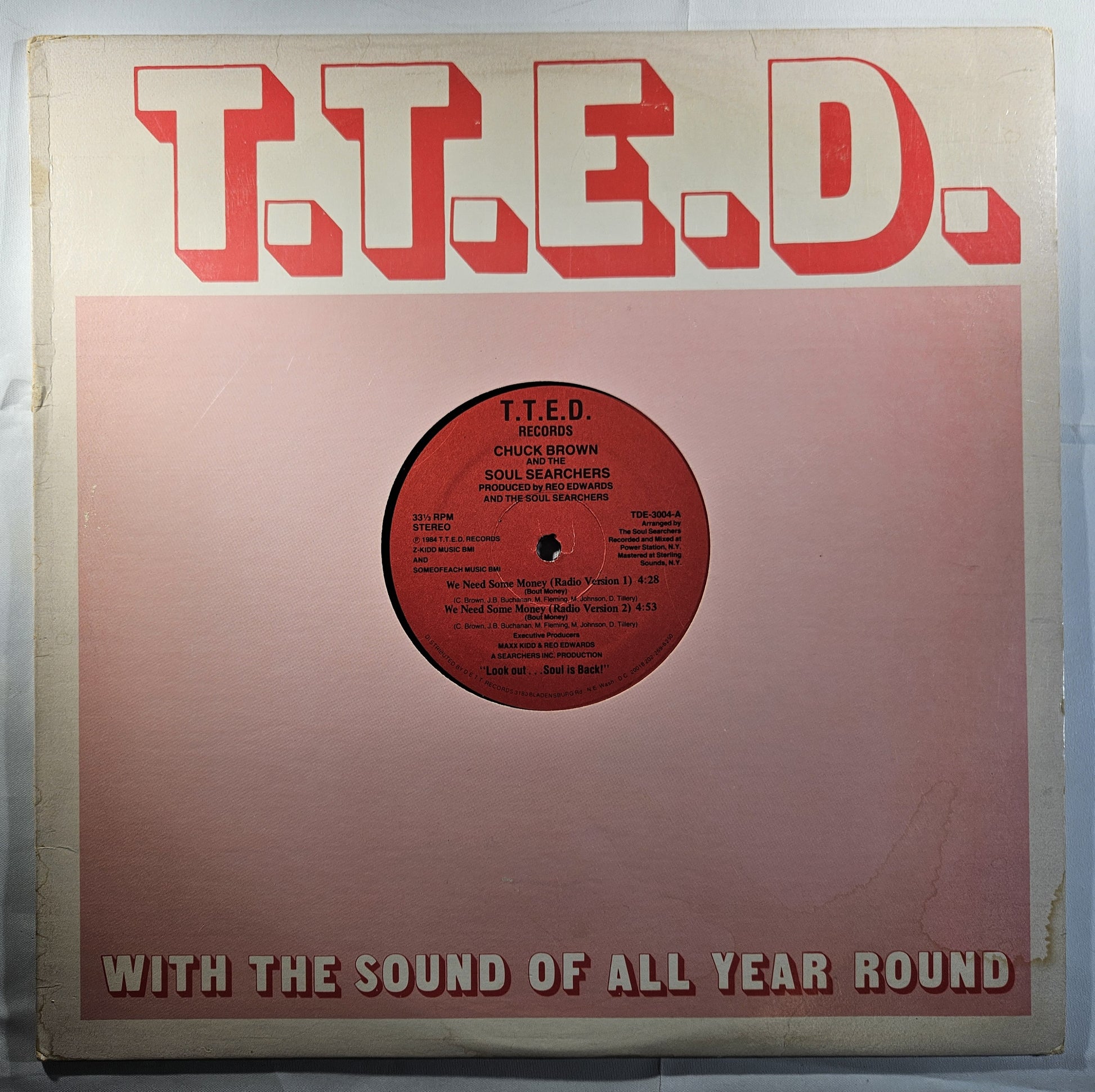 Chuck Brown and The Soul Searchers - We Need Some Money [1984 Used Vinyl Record 12" Single]